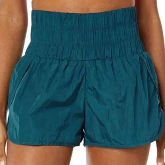 Free People Movement The Way Home Shorts 2" Teal Size Small S EUC - Picture 1 of 11